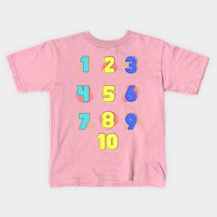 Learning to recognize funny numbers back to school Kids T-Shirt